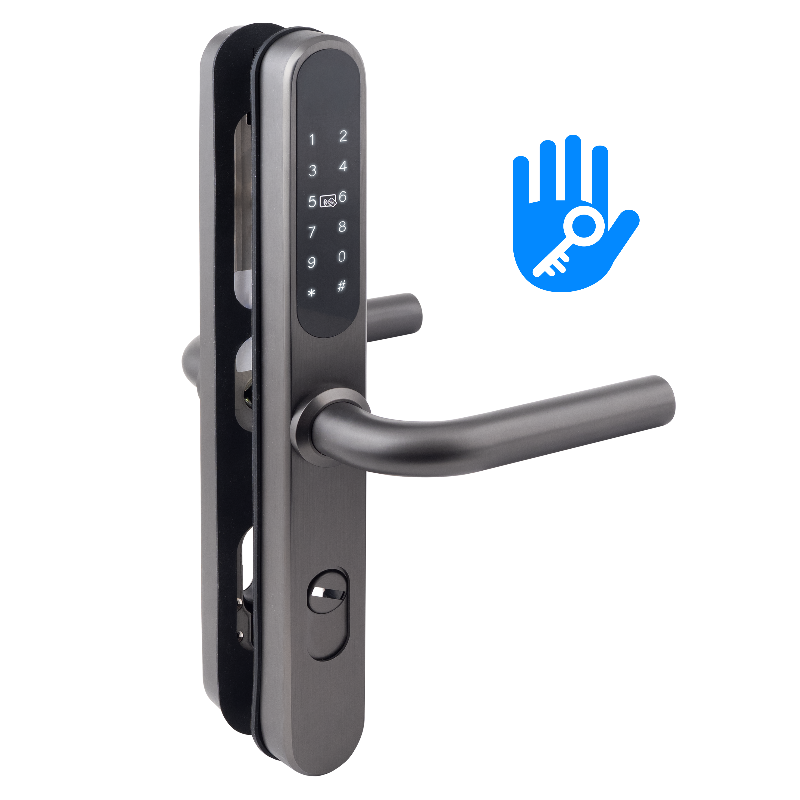 Intelligens AIRBNB z&aacute;r - fekete - RFID/PIN azonos&iacute;t&aacute;s - 13,56 MHz MIFARE - BLE - TTLock - IP65
