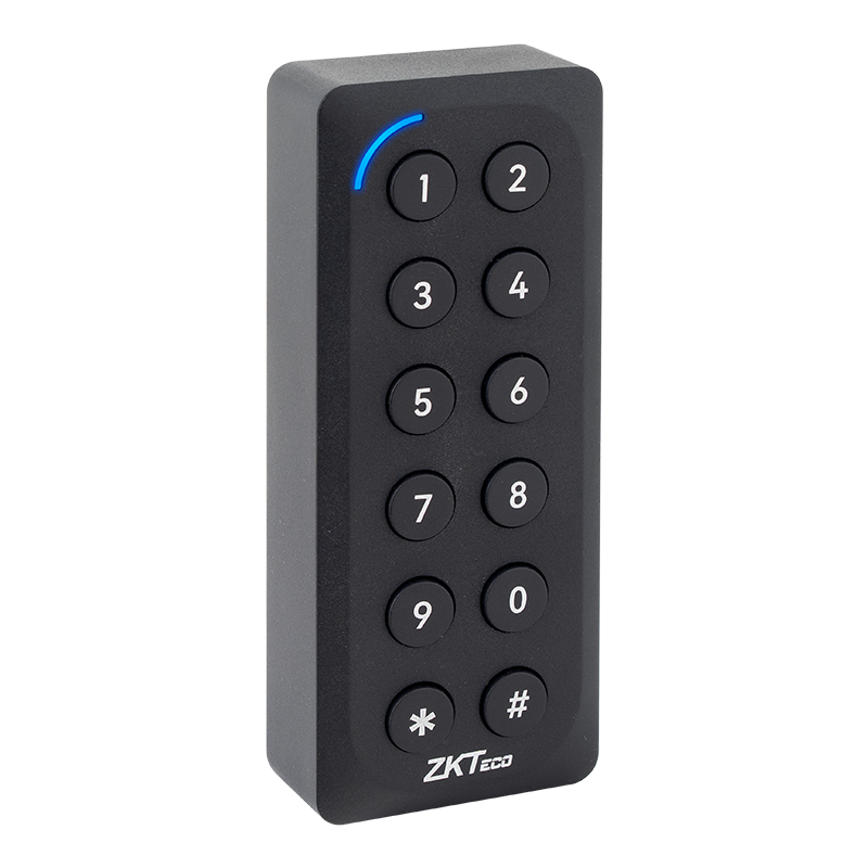 ZKTeco ACC-ER-KR902 hibrid EM, Mifare/DESfire kártyás és kódbilentyűs segédolvasó, Wiegand és RS485 kimenettel
