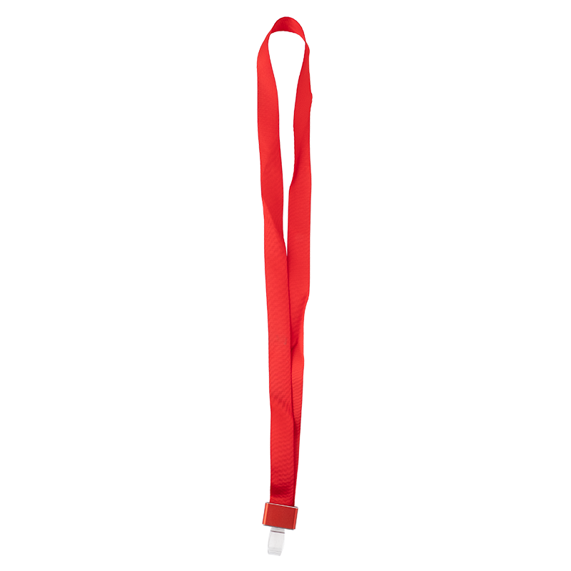 Kártyatartó nyakbaakasztó szalag - 20 mm széles - piros