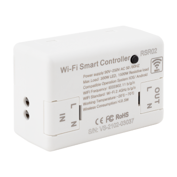 ET-RSR02 1 csatornás, Wifi smart vezérlő(TUYA kompatibilis), 230V AC be- és kimenettel