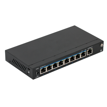 8+1 portos PoE switch