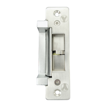 OUTLET: Elektromos zár visszajelzéssel - feszültségre nyit - fail-secure (munkaáramú) - rövid pajzzsal