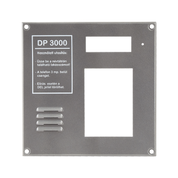 Előlap DP3000 központhoz
