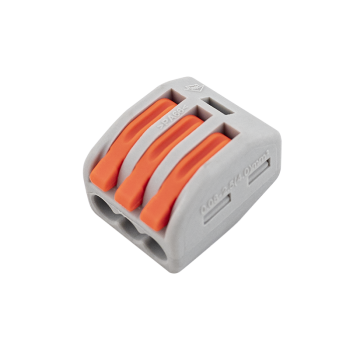 Gyorscsatlakozó 3-as 0,08 - 2,5 mm² vezetékhez 10 darabos csomag