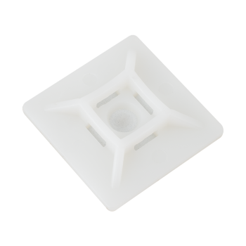 Öntapadós kábelrögzítő tappancs 30x30mm 90°-ként gyorskötöző hellyel. (10 db/csomag)