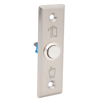 Kimagasló felületű nyomógomb 92 x 29 mm-es INOX pajzzsal - NO