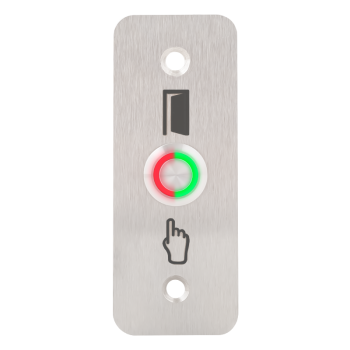 Kimagasló felületű Ø16 mm-es nyomógomb 35 mm széles pajzzsal-NO/NC - piros-zöld LED