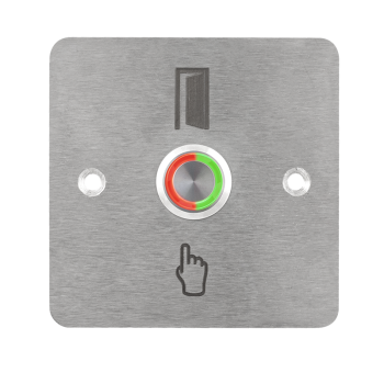 Kimagasló felületű Ø16 mm-es nyomógomb 86 mm széles pajzzsal-NO/NC - piros-zöld LED