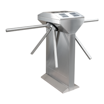Egylábú félautomata ejtőkaros forgóvilla - Két áthaladási út - INOX - ZKTeco - PRO