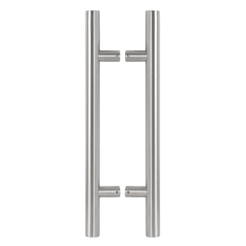 OUTLET: Henger alakú 500 mm hosszú INOX fogantyú pár 90°-os lábakkal - 25 mm csőátmérővel