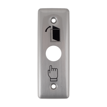 OUTLET: Nyomógomb pajzs 39 mm széles 19 mm lyukátmérővel INOX