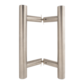 OUTLET: Henger alakú 300 mm hosszú INOX fogantyú pár 45°-os lábakkal - 32 mm csőátmérővel