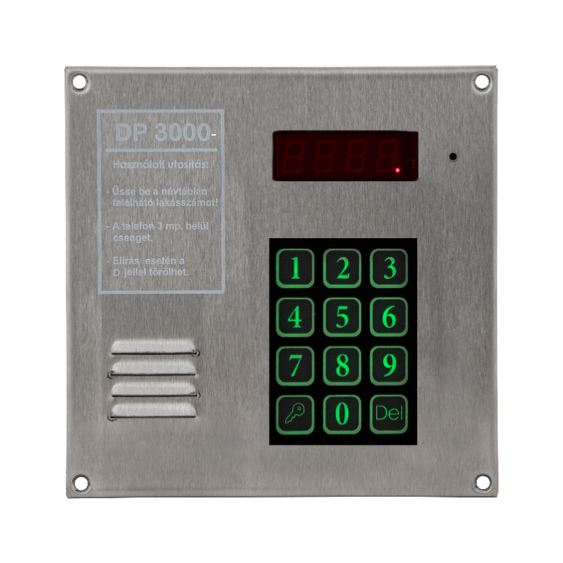 DP3000 INOX kaputelefon központ
