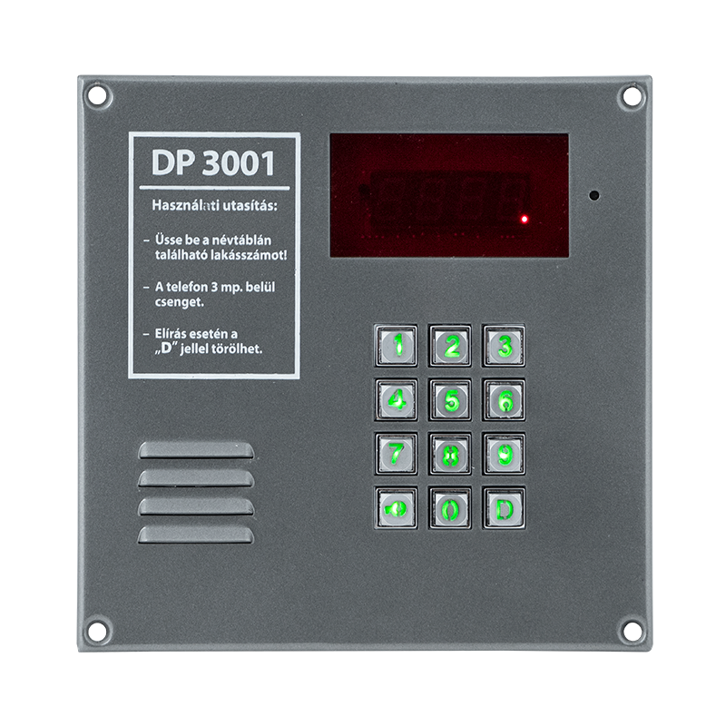 DP3001 kaputelefon központ