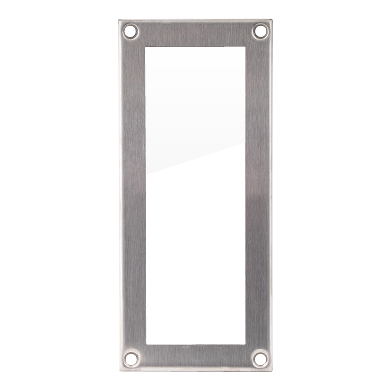 Kis INOX névtábla keret plexivel