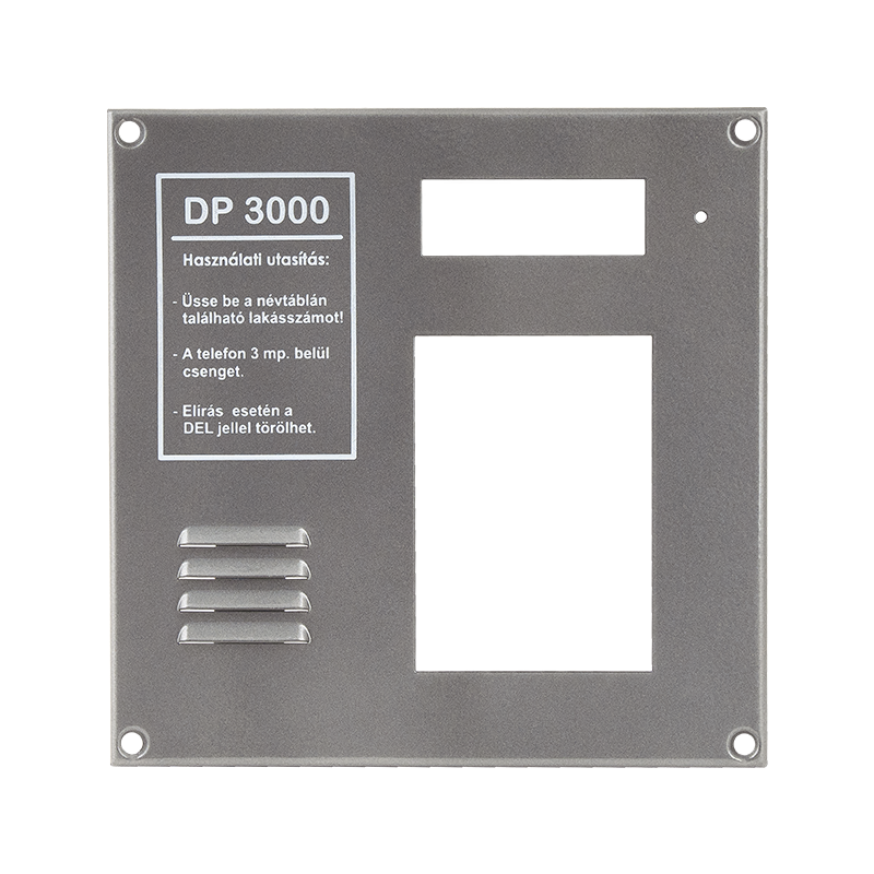 Előlap DP3000 központhoz