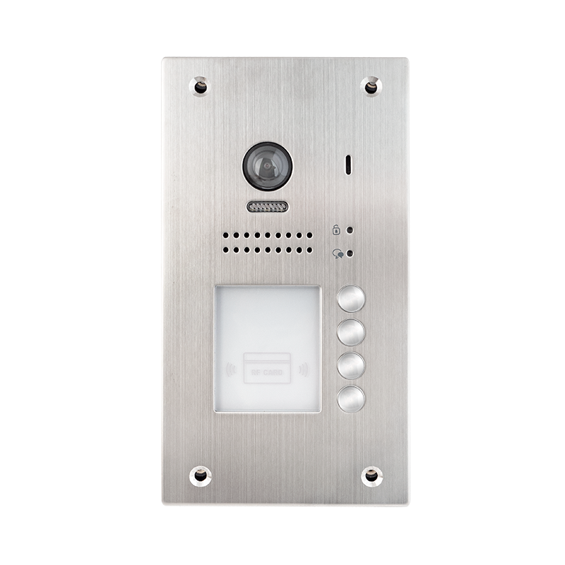 2EASY négy lakásos süllyesztve szerelhető kaputelefon egység - RFID olvasó IP54