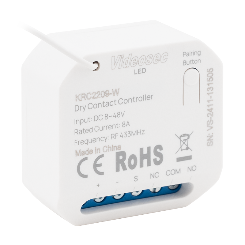ET-KRC2209-W - 1 csatornás RF+Wifi vevőegység, 8-48V DC, NO-NC relékimenet