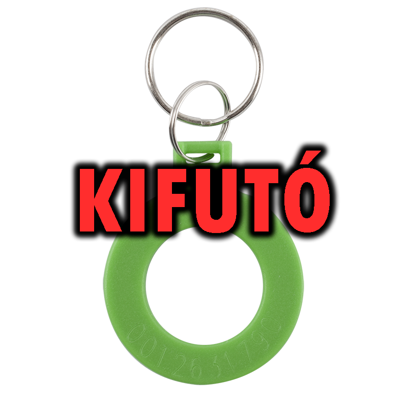 OUTLET: RFID gyűrűs kulcstartó EM4100 (125kHz) chippel - zöld