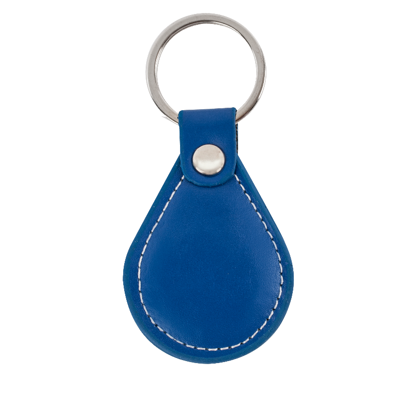 Műbőr borítású RFID kulcs HT4168 chippel - kék
