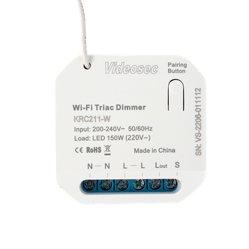 OUTLET: 1 csatornás RF+Wifi Triac fényerőszabályzó vevőegység (TUYA kompatibilis)