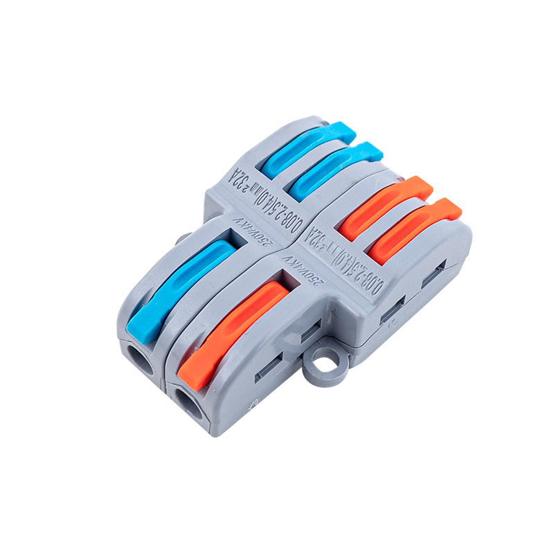 Gyorcsatlakozó 2x2 utas elosztáshoz 0,08 - 2,5 mm² vezetékhez 10 darabos csomag