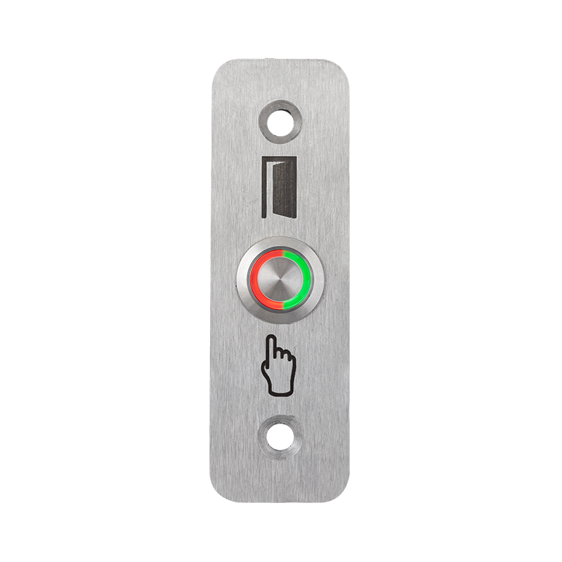 Kimagasló felületű Ø16 mm-es nyomógomb 28 mm széles pajzzsal-NO/NC - piros-zöld LED