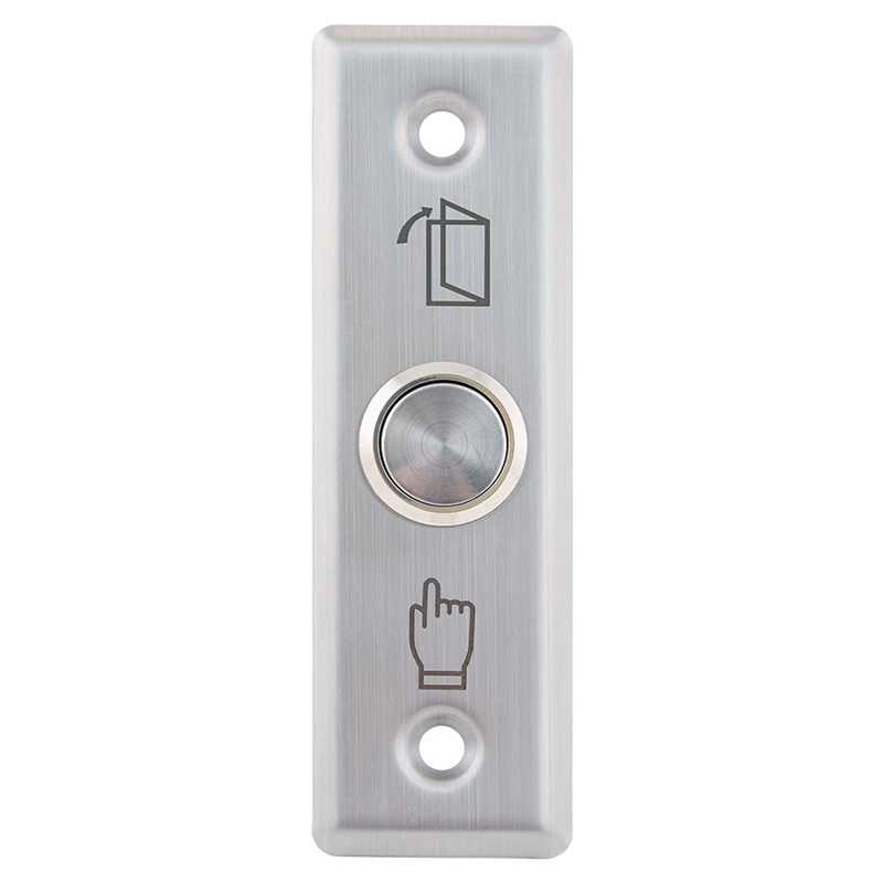 Kimagasló felületű Ø16 mm-es nyomógomb 91 x 28 mm-es INOX pajzzsal - NO/NC