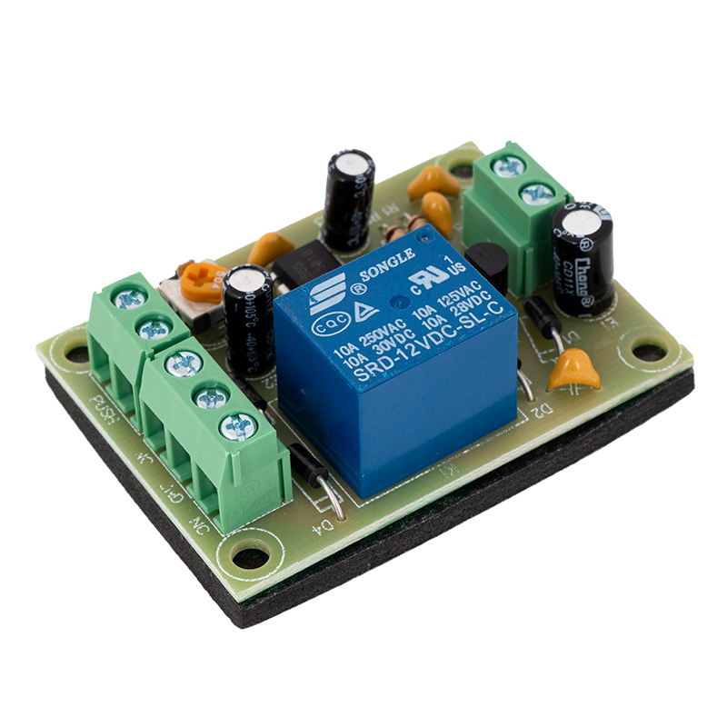 Időzítő relémodul 12V DC vezérléssel, 0-30 mp időzítéssel