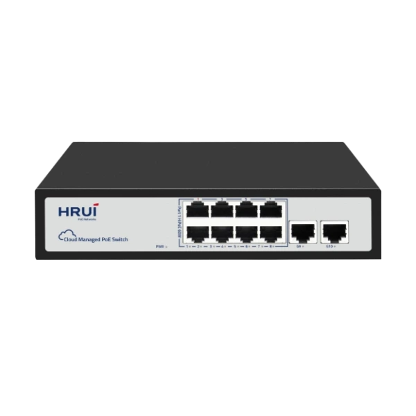 PoE switch 8+2 porttal, gigabites uplinkkel, felhőalap&uacute; menedzsmenttel