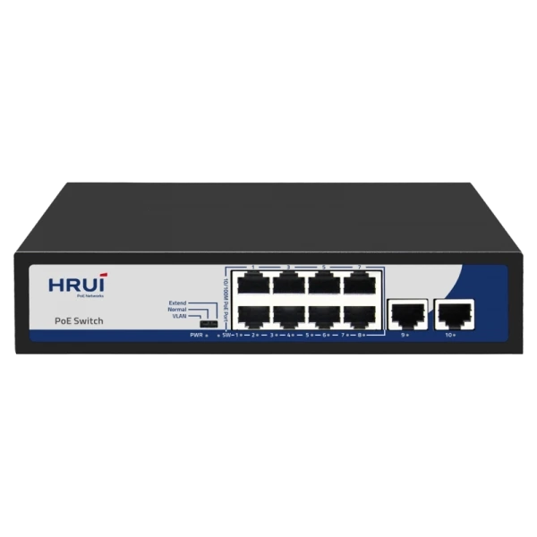 PoE switch 8+2 portos, gigabites uplinkkel