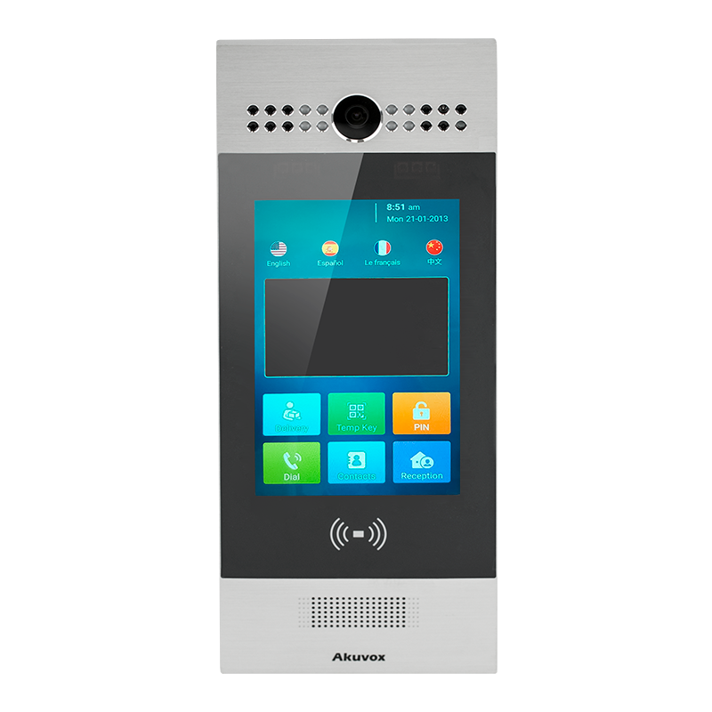 IP kaputelefon érintő képernyős társasházi kültéri egység Cseppálló (IP65)