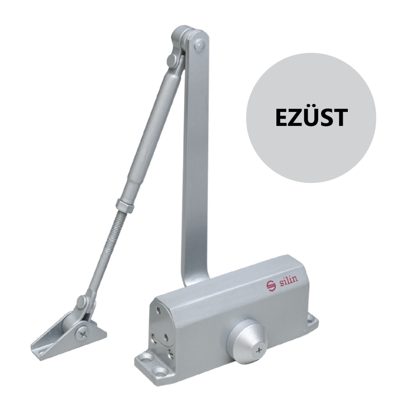 Karos ajtóbehúzó termostabil olajjal, 25-45 kg-os ajtóra - ezüst