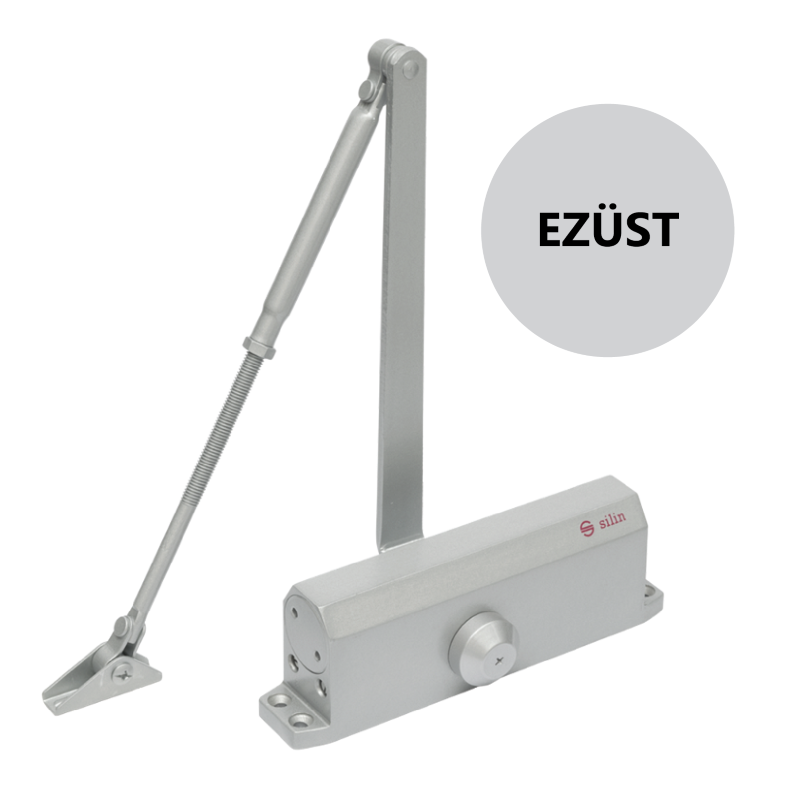 Karos ajtóbehúzó termostabil olajjal, 60-85kg-os ajtóra - ezüst