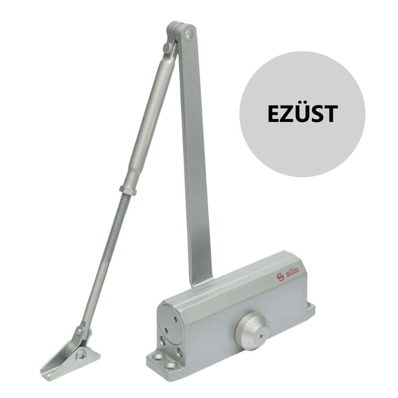 Karos ajtóbehúzó termostabil olajjal, 40-65 kg-os ajtóra - ezüst