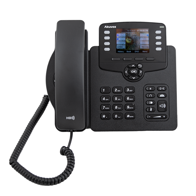 IP Telefon Gigabites Ethernet csatlakozóval, PoE tápellátással