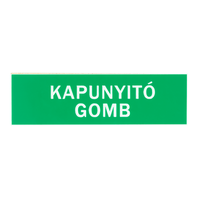 TABLA-1A-gn Kis méretű műanyag tábla nyomógomb jelöléshez-A - zöld