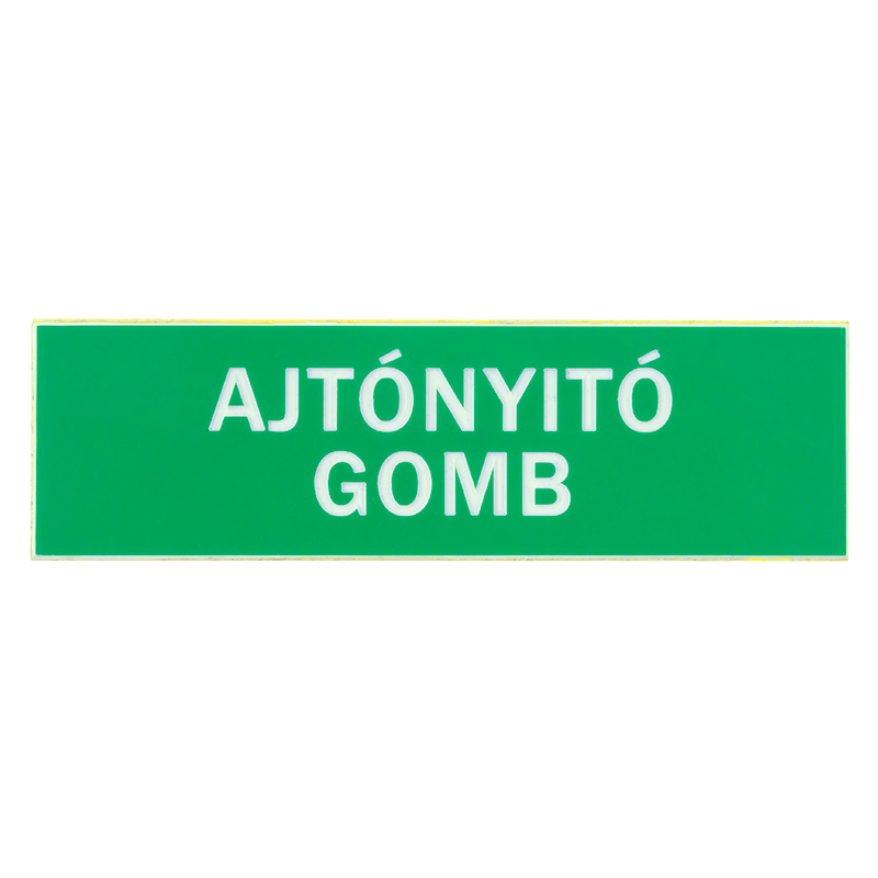 TABLA-1D-gn Kis méretű műanyag tábla nyomógomb jelöléshez-D - zöld