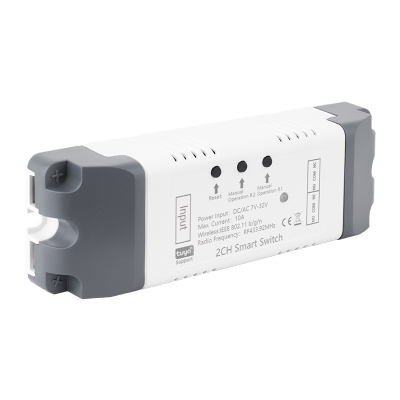 TYWB-2CH-RF - 2 csatornás RF+WiFi és Bluetooth relémodul(TUYA kompatibilis)