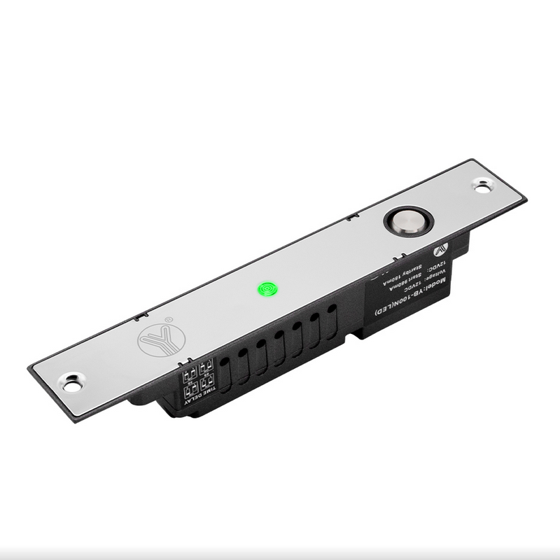 Süllyesztve szerelhető csapzár - Fail-safe - nyitójellel nyitható - 12/24V DC - ajtó és zár állapot visszajelzéssel - időzítéssel - LED