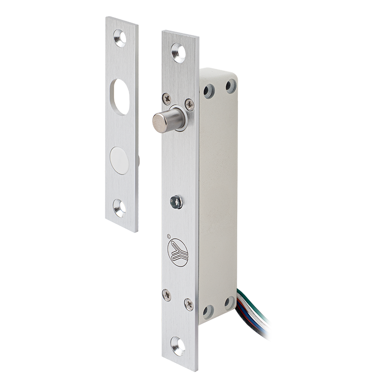 Mini süllyesztve szerelhető csapzár - Fail-secure - áramszünet esetén zárt - 12V DC - visszajelzéssel - időzítéssel - LED