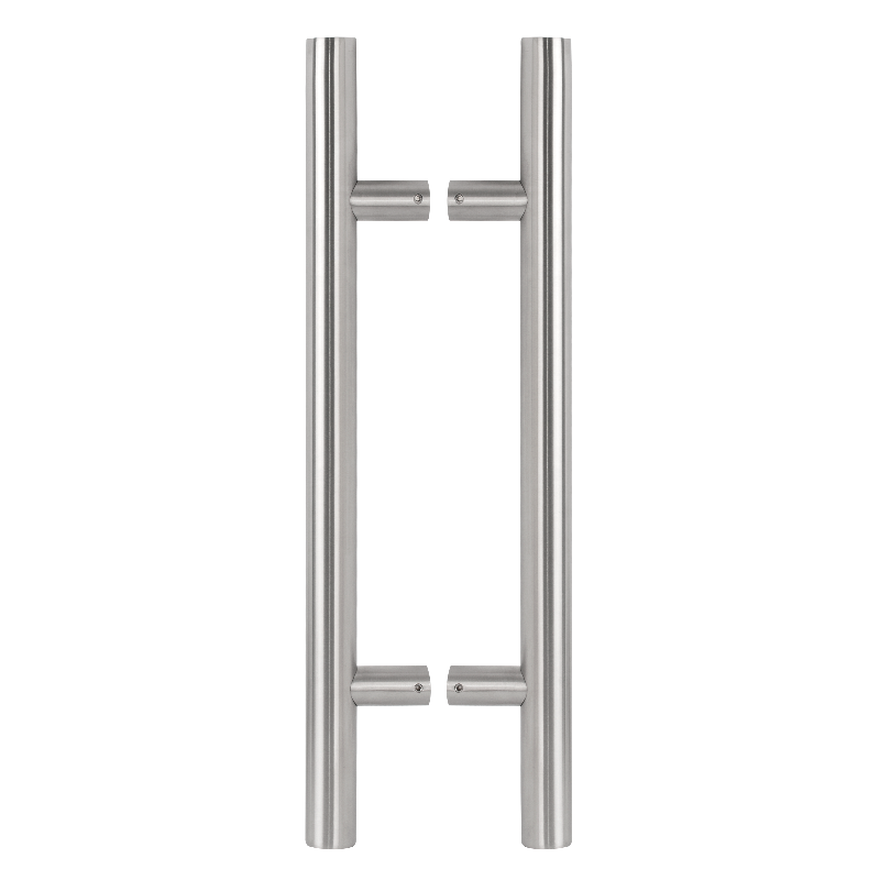 OUTLET: Henger alakú 500 mm hosszú INOX fogantyú pár 90°-os lábakkal - 25 mm csőátmérővel